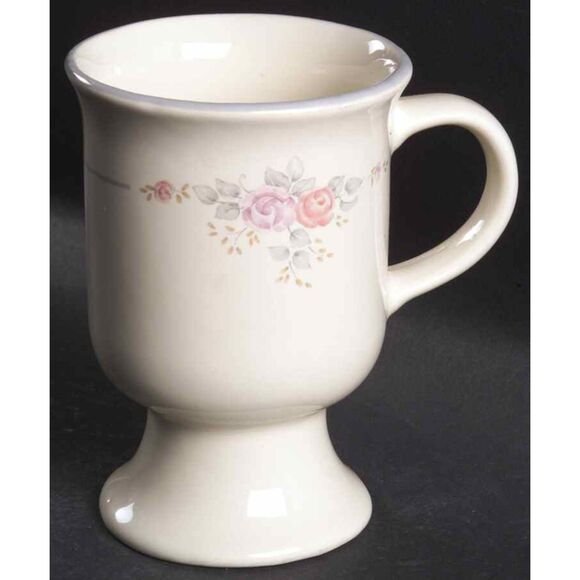Pfaltzgraff "Trousseau Pedestal Mugs Lot of 4 NWOT - Picture 1 of 1